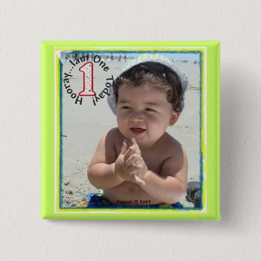 Hooray… Iam 1今日! 缶バッジ (正面)