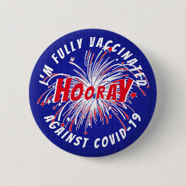 Hooray I'm Vaccinated Fireworks 缶バッジ
