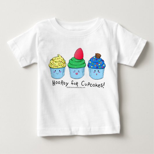 hoorayforcupcakesboy ベビーTシャツ (正面)