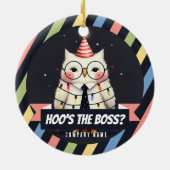 Hoo's the Boss? Office Christmas  セラミックオーナメント (裏面)