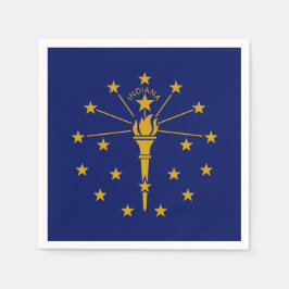 Hoosier Flag, Flag of Indiana スタンダードカクテルナプキン