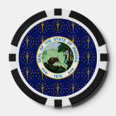 Hoosier Flag & Seal, Flag of Indiana ポーカーチップ (正面)