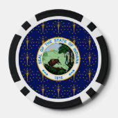 Hoosier Flag & Seal, Flag of Indiana ポーカーチップ (裏面)