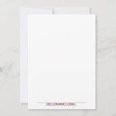 HOOT OWLSピンクの女の子ベビーシャワー5x7 招待状 (裏面)