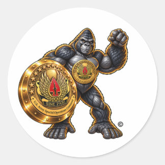 HOOT THE GORILLA — ヒーローステッカー ラウンドシール
