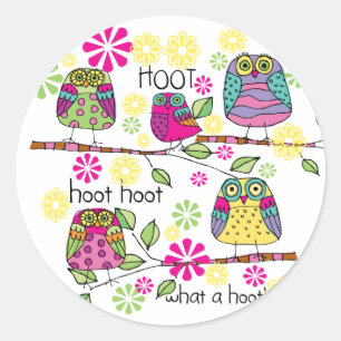 Hootieのフクロウ ラウンドシール