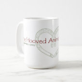 Hooved動物の聖域の"蹄鉄のハート"のマグ コーヒーマグカップ (正面左)