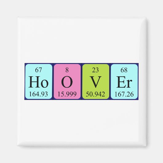 hoover周期表名磁石 マグネット (正面)