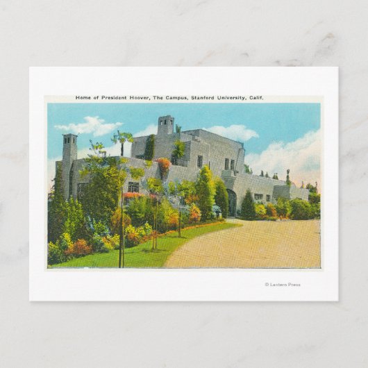 Hoover's Homeのビュー、スタンフォードUキャンパス ポストカード (正面)