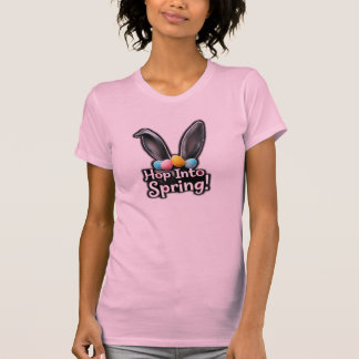 Hop Into Spring Bunny Ears Easter  Tシャツ