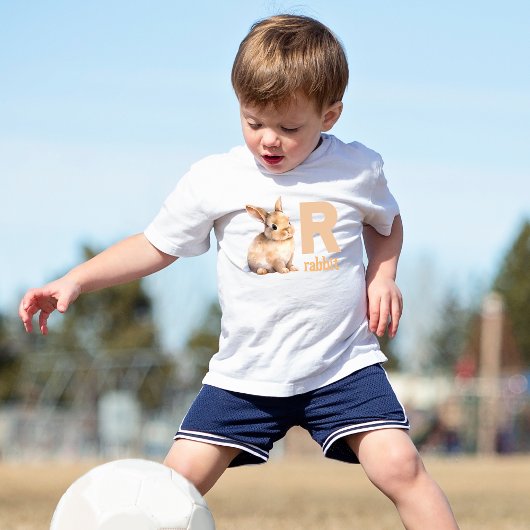 Hop into's：愛学らしいアルファベットウサギ トドラーTシャツ