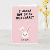 Hop On My Carrot Easter Card カード (黄色い花)