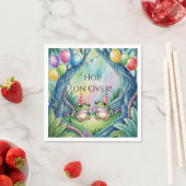 Hop On Over Birthday Party スタンダードカクテルナプキン (インサイチュ)