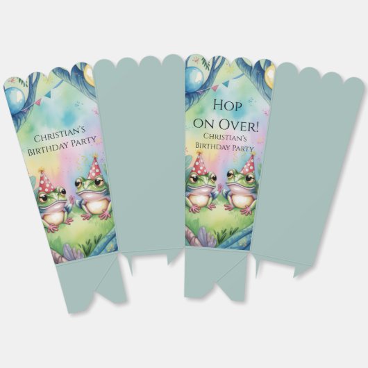 Hop On Over Birthday Party  フェイバーボックス (見開き)