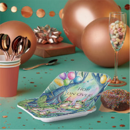 Hop On Over Birthday Party ペーパープレート