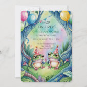 Hop On Over Birthday Party 招待状 (正面)