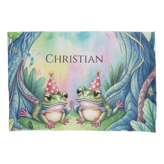 Hop On Over Birthday Party Gift 枕カバー (正面)