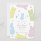 Hop on Over Bunny & Butterfly Easter Brunch 招待状 (正面)