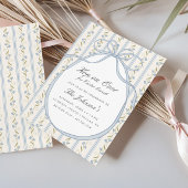 Hop on Over Easter Brunch Egg Hunt Spring 招待状