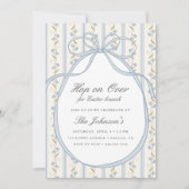 Hop on Over Easter Brunch Egg Hunt Spring 招待状 (正面)