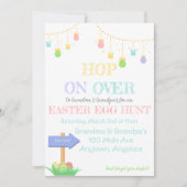 Hop On Over Easter Egg Hunt Party 招待状 (正面)