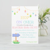 Hop On Over Easter Egg Hunt Party 招待状 (スタンド正面)