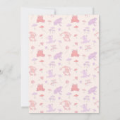 Hop On Over Frogs Girl Birthdayパーティー 招待状 (裏面)