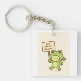 HOP Out of Control Frog Cute Whimsical Life キーホルダー
