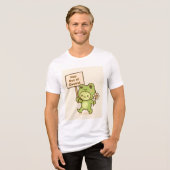 HOP Out of Control Frog Cute Whimsical Life トライブレンドＴシャツ (正面全面)