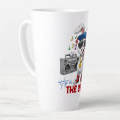 Hop to the Beat カフェラテマグ (左アングル)