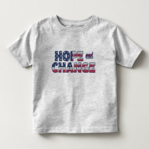 HOPEとCHANGE 7月4日Red White & Blue トドラーTシャツ