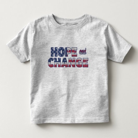 HOPEとCHANGE 7月4日Red White & Blue トドラーTシャツ (正面)