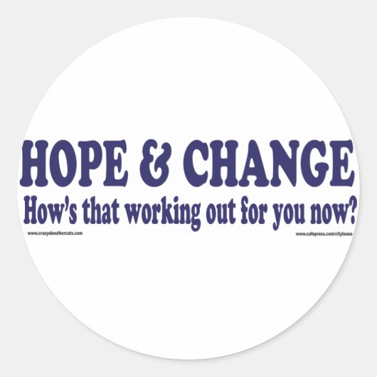 HOPEとChange Hows that Working for you ラウンドシール (正面)