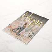 Hopeフォトクリスマス金ゴールド 箔シーズンカード (回転した状態)