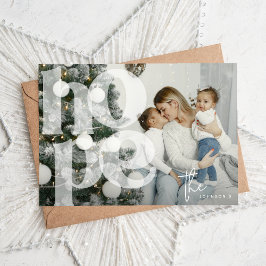 HOPEレタリングオーバーレイ'フォトクリスマスホリデー シーズンカード