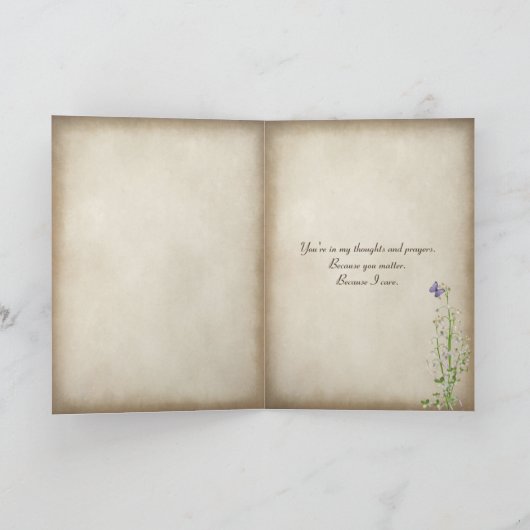 HOPE文字は石に彫られた カード (内部)