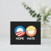 HOPE (オバマ)対HATE (トランプ) ポストカード (スタンド正面)