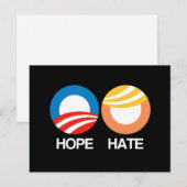 HOPE (オバマ)対HATE (トランプ) ポストカード (正面/裏面)
