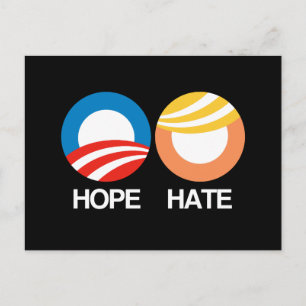HOPE （オバマ）対HATE （トランプ） ポストカード