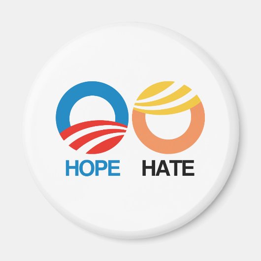 HOPE (オバマ)対HATE (トランプ) マグネット (正面)