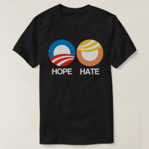 HOPE (オバマ)対HATE (トランプ) Tシャツ