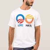 HOPE （オバマ）対HATE （トランプ） Tシャツ (正面)