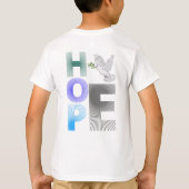 Hope – クリスチャン感動的スフェイスキッズTシャツ Tシャツ (裏面)
