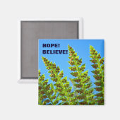 HOPE! マグネット BELIEVE! 緑の森のシダの葉 (正面/裏面)