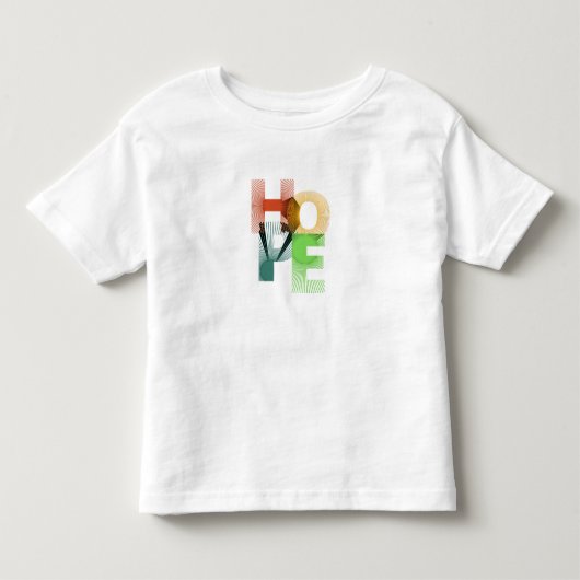 HOPE 幾何学フォント - Tシャツ (正面)