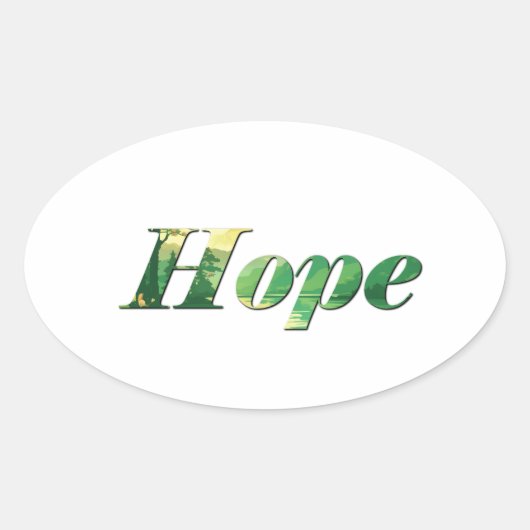 Hope. 楕円形シール (正面)