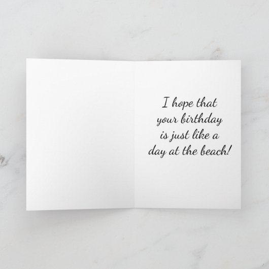 HOPE *誕生日"は、「ビーチの日」に似ている カード (内部)