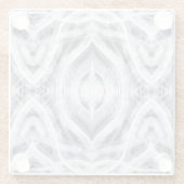Hope Abstract Light White Watercolor Art ガラスコースター (裏面)