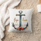 Hope Anchors the Soul – Luxurious Christian Artwor クッション (ブランケット)