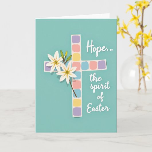 Hope And Easter Spring Card カード (黄色い花)